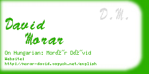 david morar business card